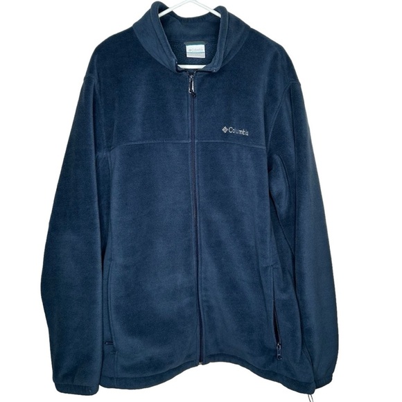 Columbia Men’s Steens Mountain & Trade Fleece Zip Up Jackets XLT Navy Blue - Picture 1 of 4